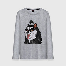 Лонгслив хлопковый мужской NFT Doge - Kiss, цвет: меланж