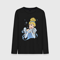 Лонгслив хлопковый мужской Золушка - big pictures, цвет: черный
