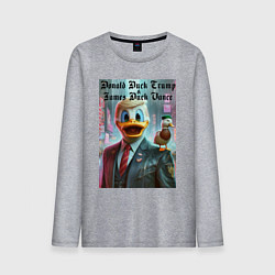 Мужской лонгслив Donald Duck Trump and James Duck Vance