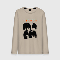 Мужской лонгслив Битлз черно белый