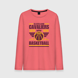 Лонгслив хлопковый мужской Cleveland basket, цвет: коралловый