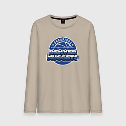 Лонгслив хлопковый мужской Denver Nuggets champions, цвет: миндальный