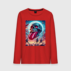 Лонгслив хлопковый мужской Rolling Stones - skull transformation, цвет: красный