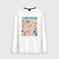 Мужской лонгслив Абстрактная картина пляжа