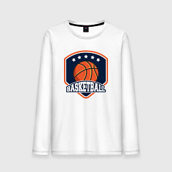 Лонгслив хлопковый мужской Stars basketball, цвет: белый
