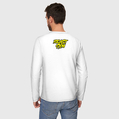 Мужской лонгслив Beast gym / Белый – фото 4
