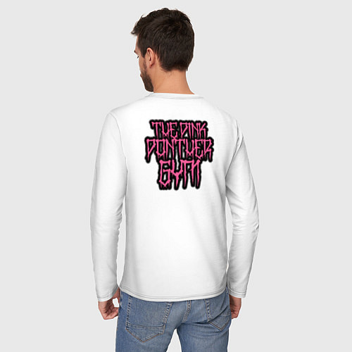 Мужской лонгслив Розовая пантера gym / Белый – фото 4