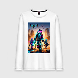 Мужской лонгслив Minecraft - cyberpunk ai art fantasy