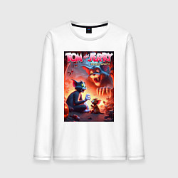Мужской лонгслив Том и Джерри - хэллоуин фантазия
