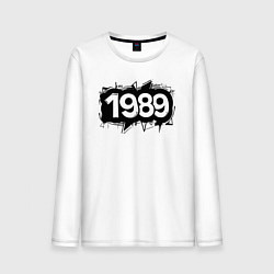 Лонгслив хлопковый мужской Граффити 1989, цвет: белый