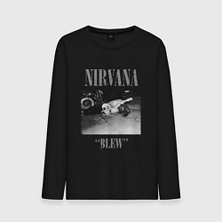 Лонгслив хлопковый мужской Nirvana blew, цвет: черный