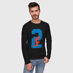 Лонгслив хлопковый мужской Oklahoma 2, цвет: черный — фото 2