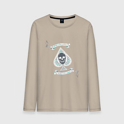 Мужской лонгслив К 11 туз - галлюцинации на холсте