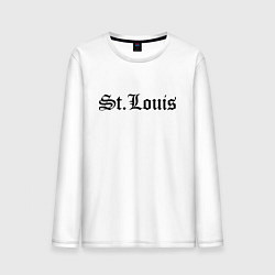 Лонгслив хлопковый мужской St Louis Missouri - USA, цвет: белый
