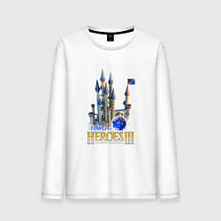 Лонгслив хлопковый мужской Heroes of might and magic 3 Tower, цвет: белый