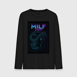Лонгслив хлопковый мужской Mastering Infinite Loop Functions - milf meme, цвет: черный
