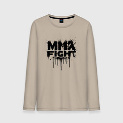 Мужской лонгслив MMA боец черной краской