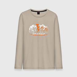Мужской лонгслив Трейдинг медведь и бык