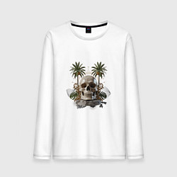 Мужской лонгслив Тропический остров черепа