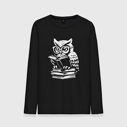 Мужской лонгслив Сова читает книжку