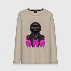 Мужской лонгслив Персонажи сериала игра в кальмара