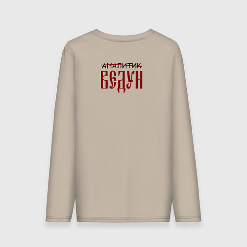 Мужской лонгслив Аналитик ведун / Миндальный – фото 2