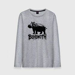 Мужской лонгслив Бегемот в стиле граффити