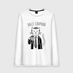 Лонгслив хлопковый мужской Dale Coopurr, цвет: белый