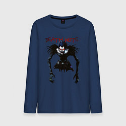 Лонгслив хлопковый мужской Death Note Ryuk - светлый, цвет: тёмно-синий