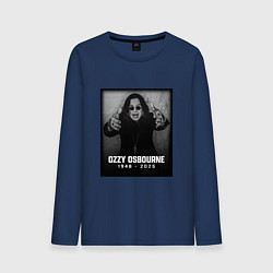 Лонгслив хлопковый мужской Оззи Осборн память, цвет: тёмно-синий