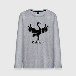 Мужской лонгслив Страус с крыльями