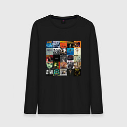 Лонгслив хлопковый мужской Nirvana - обложки, цвет: черный