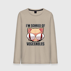 Мужской лонгслив Некоарк - Neco Arc - I afraid of vegetables