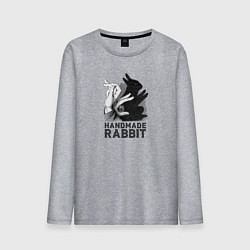 Лонгслив хлопковый мужской Handmade rabbit, цвет: меланж