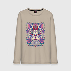 Мужской лонгслив Кот дня мертвых