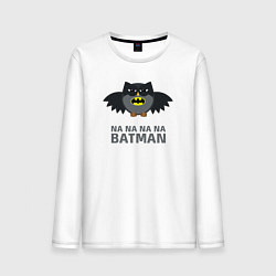 Лонгслив хлопковый мужской Owl Batman, цвет: белый