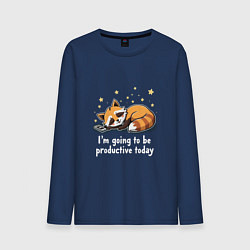 Мужской лонгслив Очень продуктивный енот