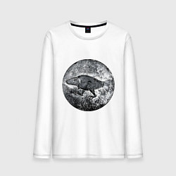 Лонгслив хлопковый мужской Путешествие в Ригу, цвет: белый