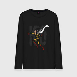 Лонгслив хлопковый мужской Ванпанчмен КО, цвет: черный