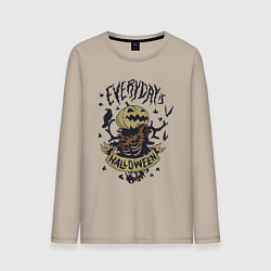Мужской лонгслив Хэллоуин пугало-тыква