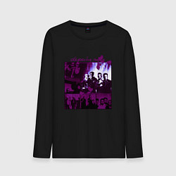 Лонгслив хлопковый мужской Depeche Mode in violet, цвет: черный