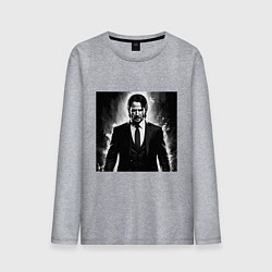 Лонгслив хлопковый мужской Киану, цвет: меланж