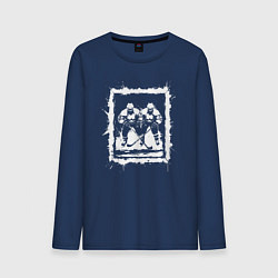 Лонгслив хлопковый мужской Дуэль на льду, цвет: тёмно-синий