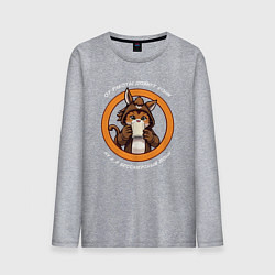 Мужской лонгслив Кот в костюме лошади - бессмертный пони