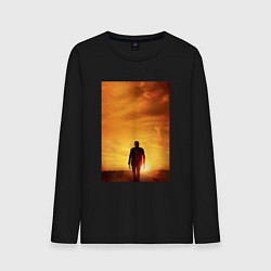 Лонгслив хлопковый мужской Логан, цвет: черный