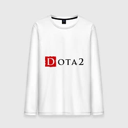 Лонгслив хлопковый мужской Dota 2, цвет: белый