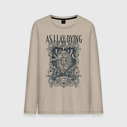 Лонгслив хлопковый мужской As I Lay Dying, цвет: миндальный