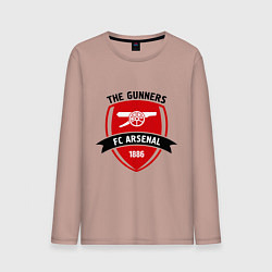 Лонгслив хлопковый мужской FC Arsenal: The Gunners, цвет: пыльно-розовый