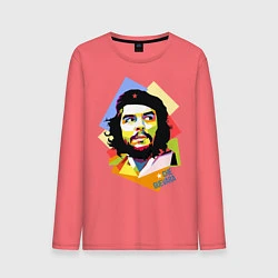 Лонгслив хлопковый мужской Che Guevara Art, цвет: коралловый