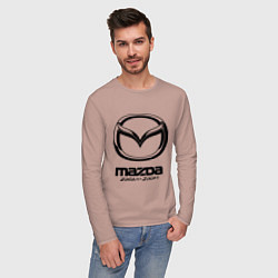 Лонгслив хлопковый мужской Mazda Zoom-Zoom, цвет: пыльно-розовый — фото 2